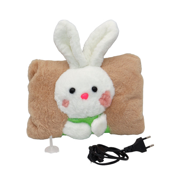 Winter Plush Bunny Detachable Electric Hot Water Bottle For School & Office
