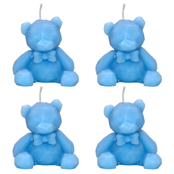 Set Of 4- Cute Bear Shaped Wax Scented Candles