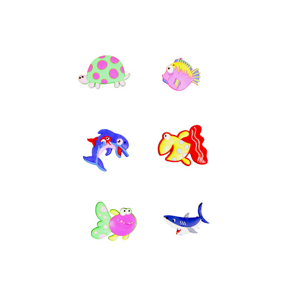 6Pcs Cartoon Ocean Fridge Magnets