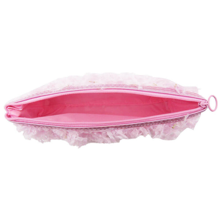 Flamingo Feather Soft Feel Pencil Case|Zipper Pouch for Girls