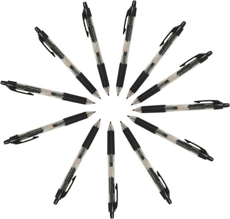 12 Pcs Retractable Premium Gel Ink Roller Ball Pens